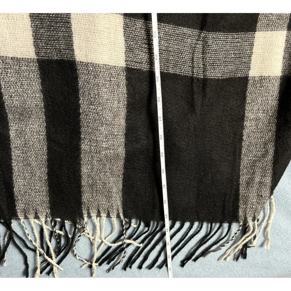 NWT Three Dots Womens Cashmere‎ Shawl Scarf Wool Wraparound Erin Plaid Luxury